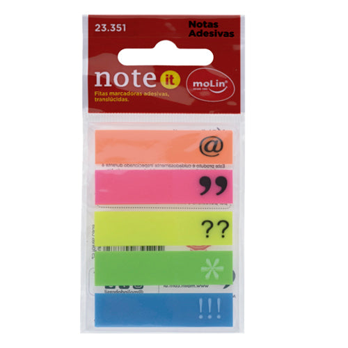 Fitas Marcadoras Translucidas - Molin - Símbolos Neon 44 x 12mm