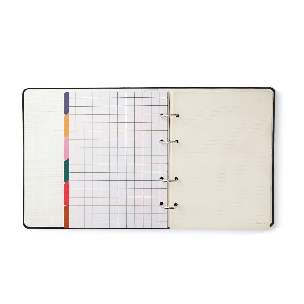 Caderno Criativo Argolado Pólen Pautado 17x24 Tropicália Azul