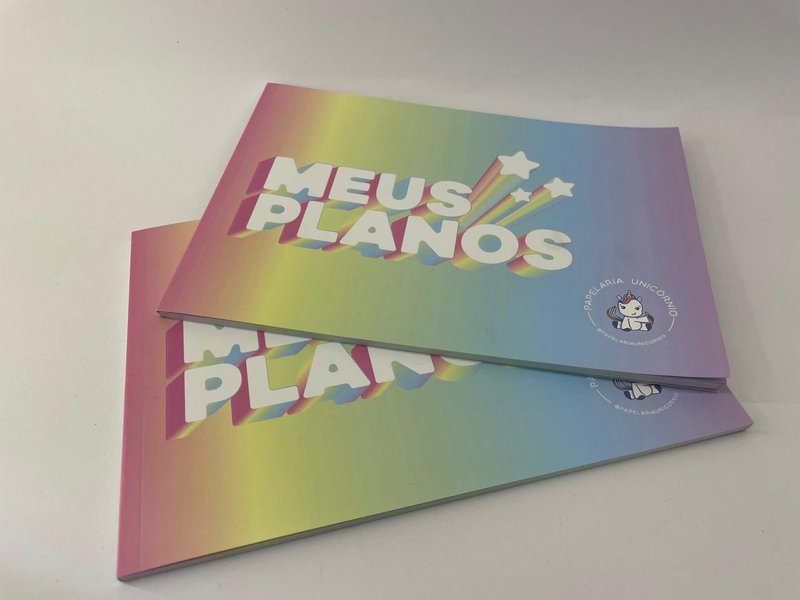 Bloco Planner Semanal - Papelaria Unicórnio - Degradê