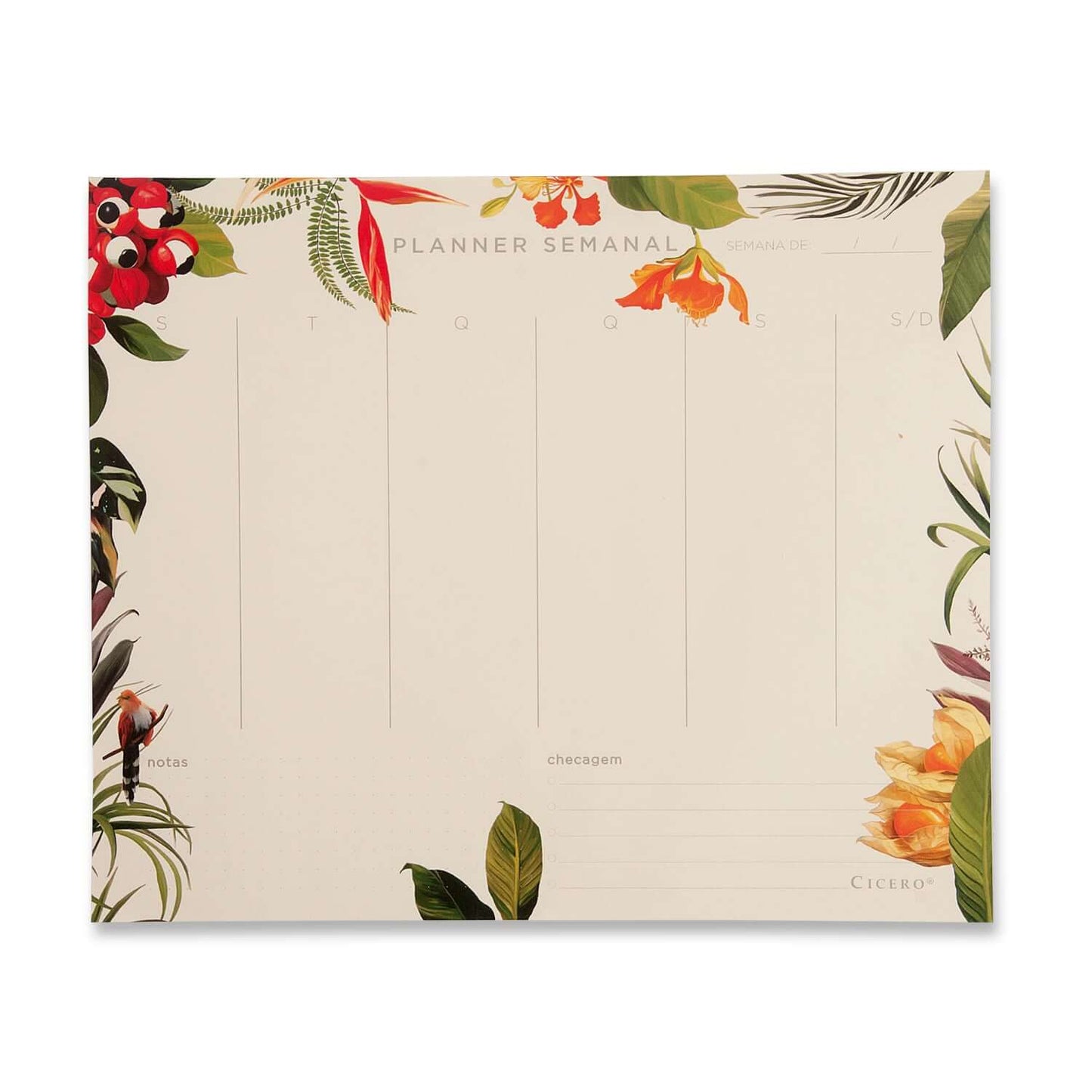 Planner Permanente - Cícero - Bloco Semanal - Amazônia - 24,5 x 20,3 cm