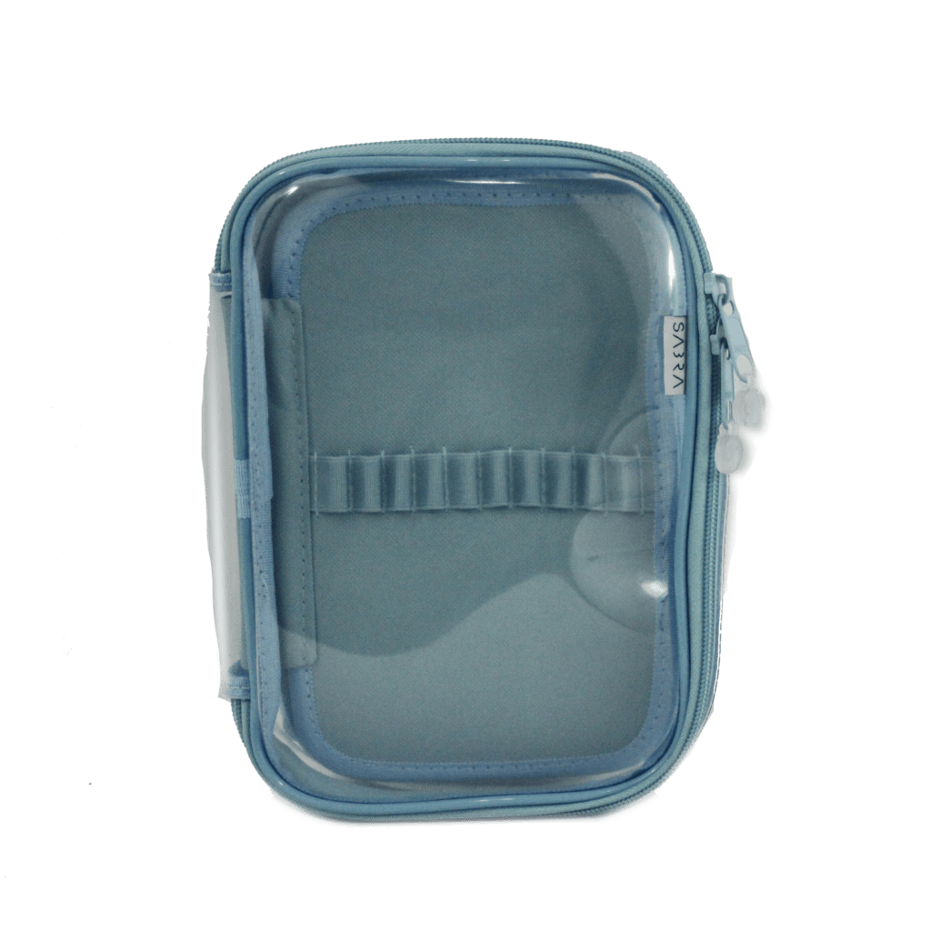 Estojo Box - Sabra - 100 pens - Cristal Azul Bebê