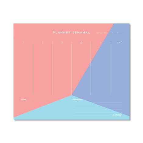 Planner Permanente Bloco Semanal - Cícero - 24,5x20,3cm Pastel Block Sport