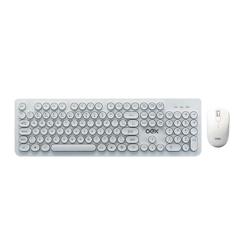 Teclado e Mouse sem Fio - Oex - Pop! Wireless