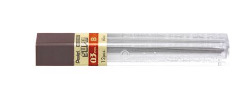 Grafites 0.3 MM B - Pentel - 2 Tubos com 12 unidades