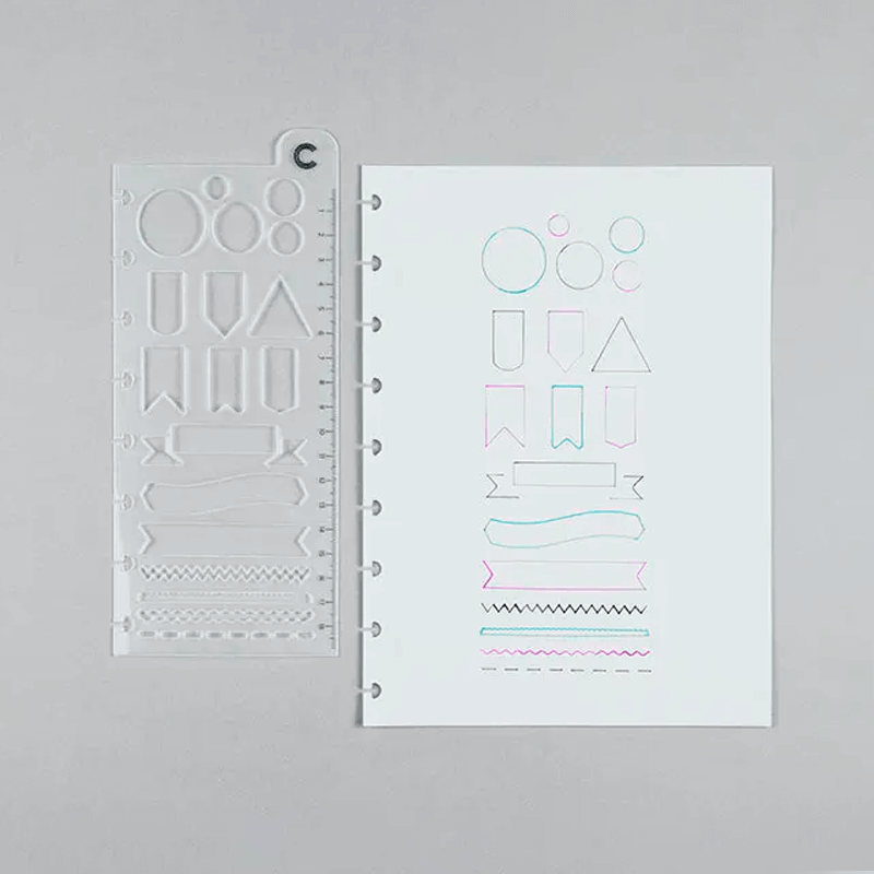 Régua Stencil - Caderno Inteligente - Inspiradora 19 cm
