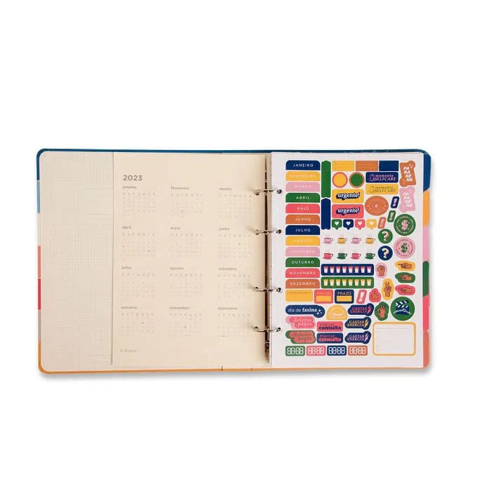 Caderno Criativo Argolado - Cícero - Orla Pautado 17x24 Paraty Listras
