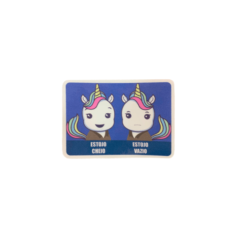 Adesivo - Papelaria Unicórnio - Meme Uni Feliz Uni Triste