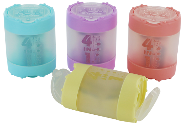 Apontador com Depósito - KUM - 4 em 1 - Pastel