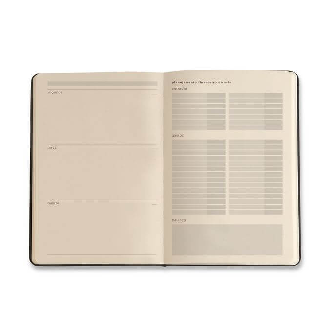 Caderneta Planner Permanente - Cícero - Clássica 14x21 Preto