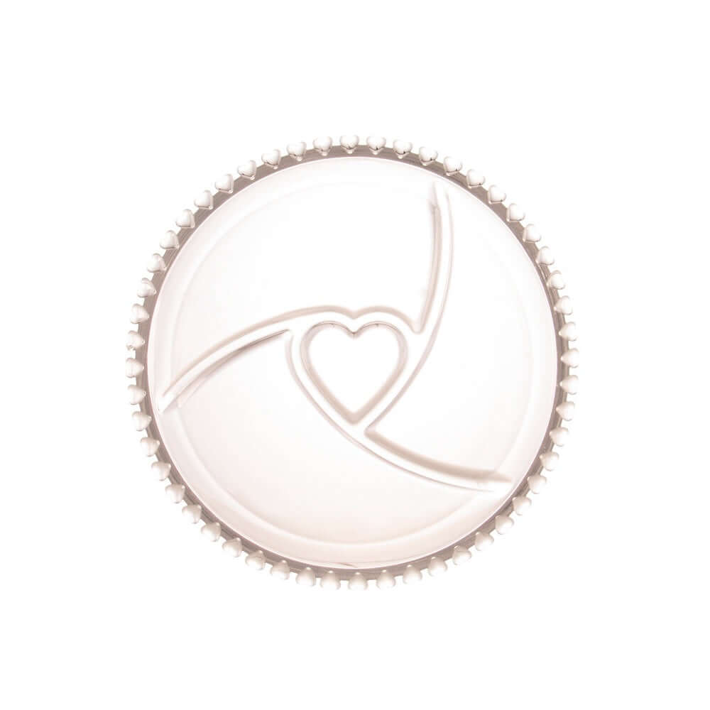 Petisqueira de Cristal - Lyor - Coração 23cm 4 Divisórias