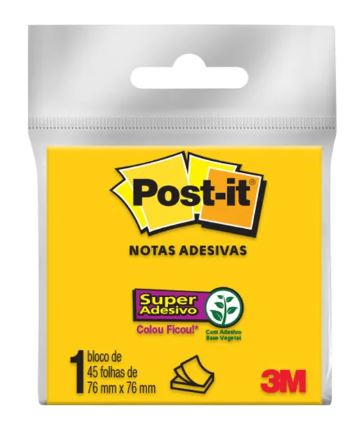 Bloco de Notas Adesivas - Post-it 3M - 45FLS 76 x 76mm