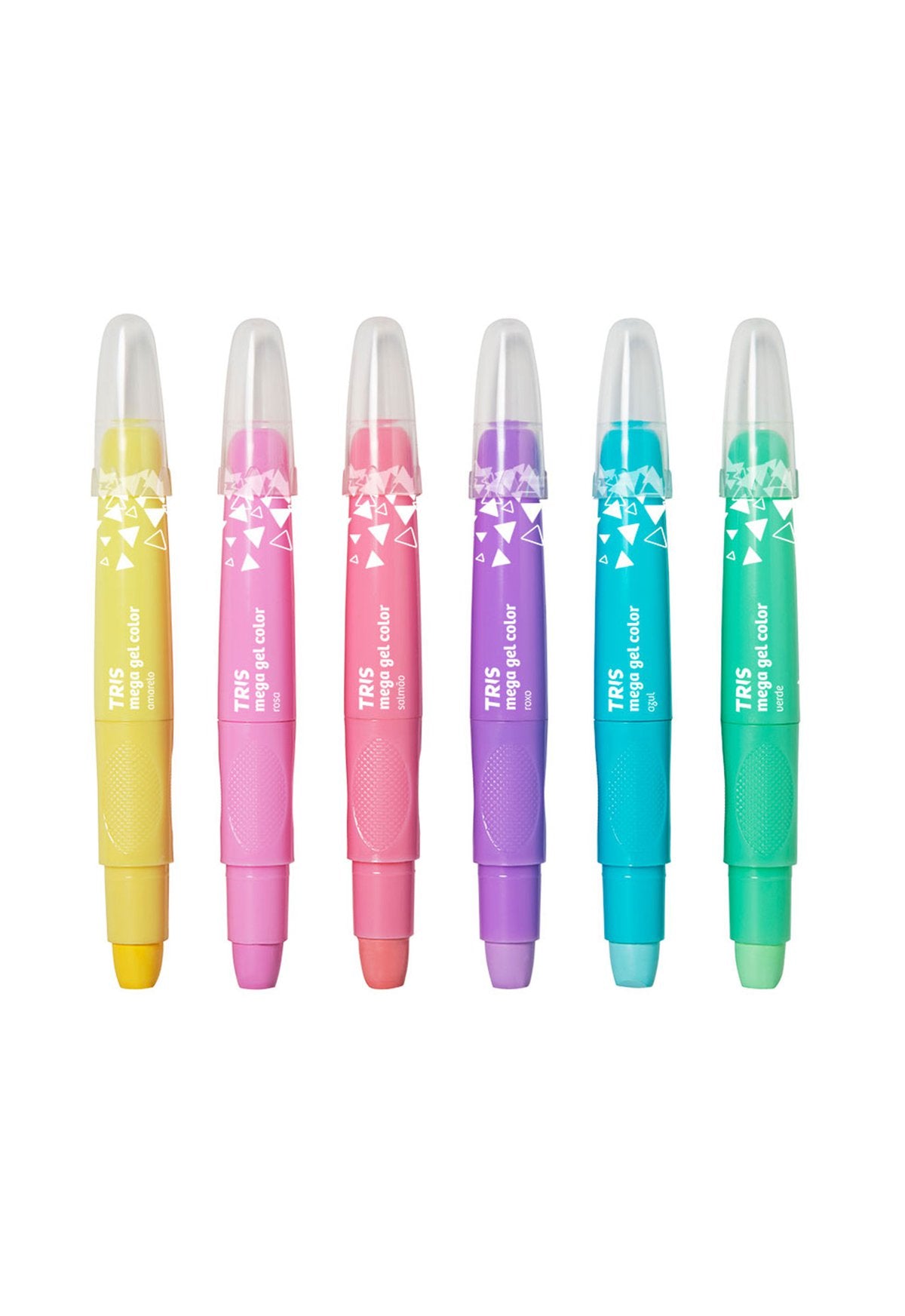 Giz Gel - Tris - Retrátil 6 Cores Tons Pastel com Cheirinho