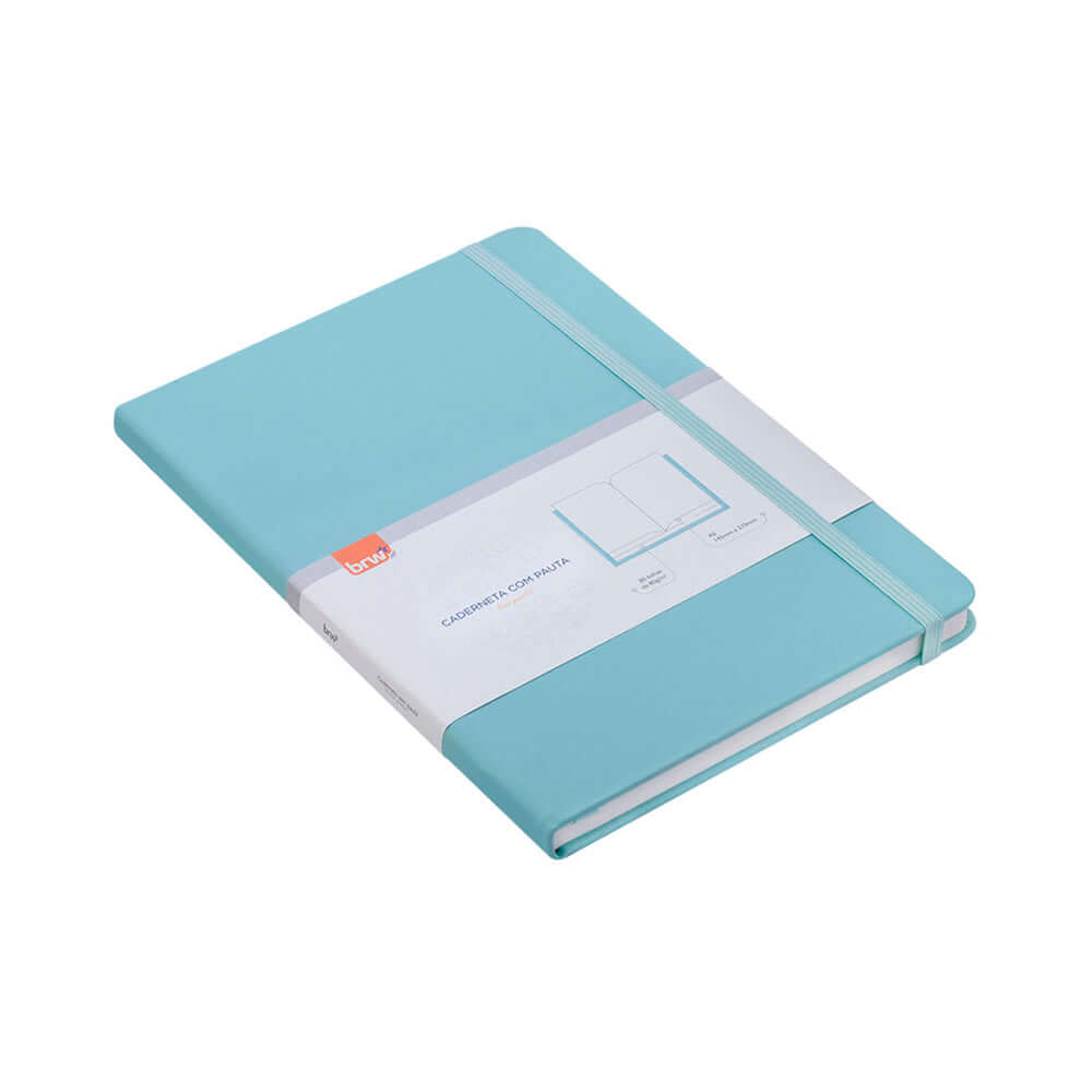 Caderneta A5 - BRW - Pautada Pastel Verde Água 80 Folhas 80g/m²