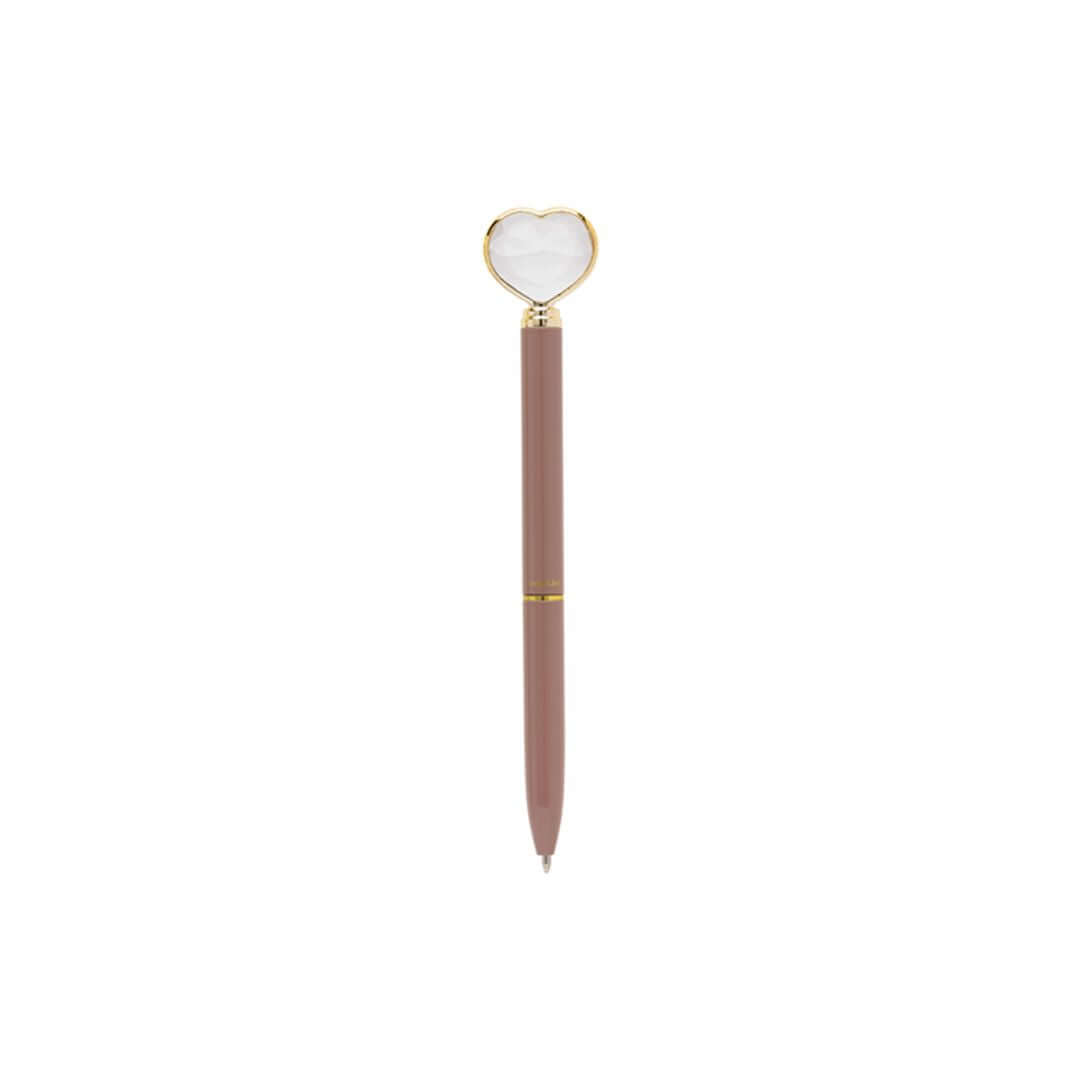 Caneta Esferográfica - Molin - Coração de Diamante Cappuccino