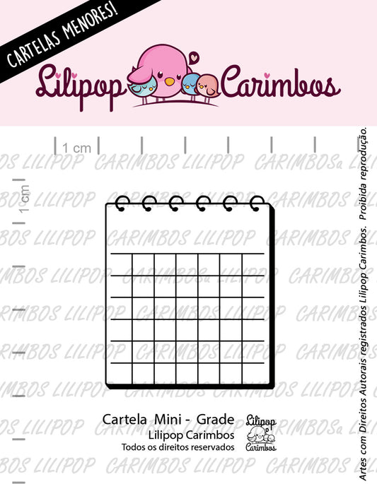 Cartela de Carimbos Mini - Lilipop - Grade