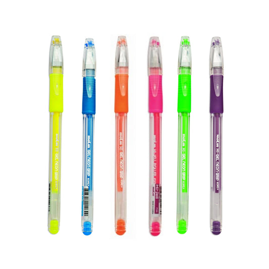 Caneta Gel - Molin - Gel Grip Neon