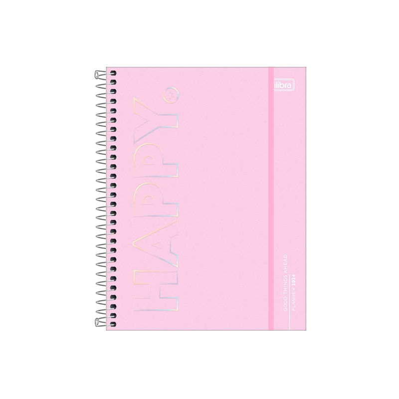 Planner 2024 - Tilibra - Happy 17,7x24cm 80 Folhas 90g/m²