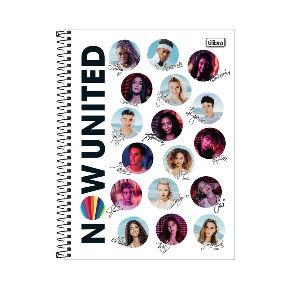 Caderno Universitário - Tilibra - Now United 10 Matérias c/ 160 Folhas