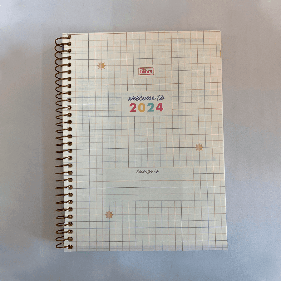 PEQUENO DEFEITO - Planner Espiral 2024 - Tilibra - Be Nice 17,7x24cm 80 Folhas 90g/m²