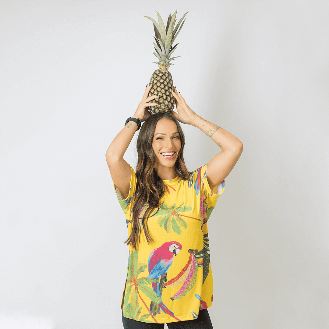 Camisão Fenda - Collab Tropicália Papelaria Unicórnio + Nuvem + Água Azul