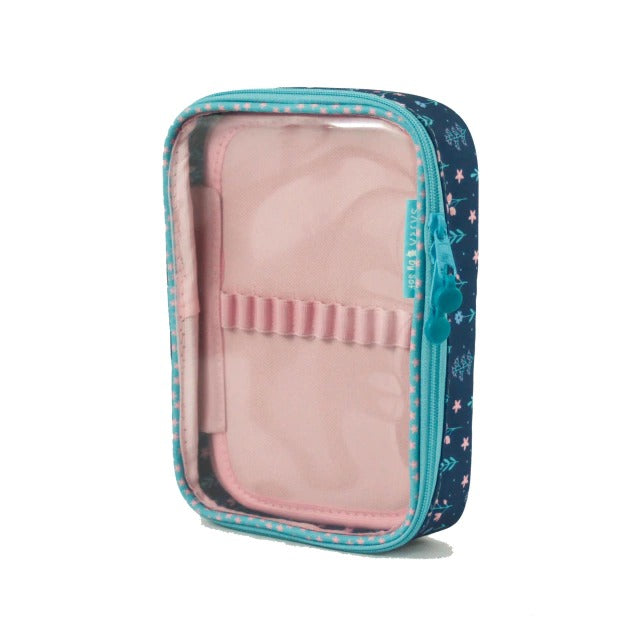 Estojo Box - Sabra - By Sof 100 pens - Azul e Cristal