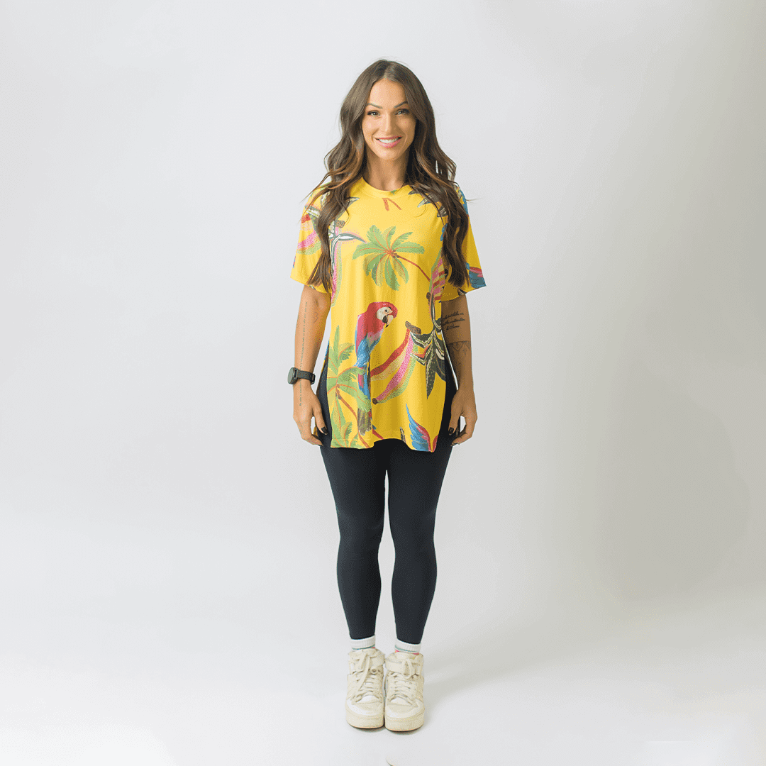 Camisão Fenda - Collab Tropicália Papelaria Unicórnio + Nuvem + Água Azul