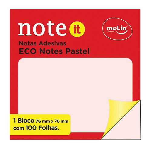 Bloco de Notas Adesivas - Molin - Eco 76mm x 76mm 100 folhas