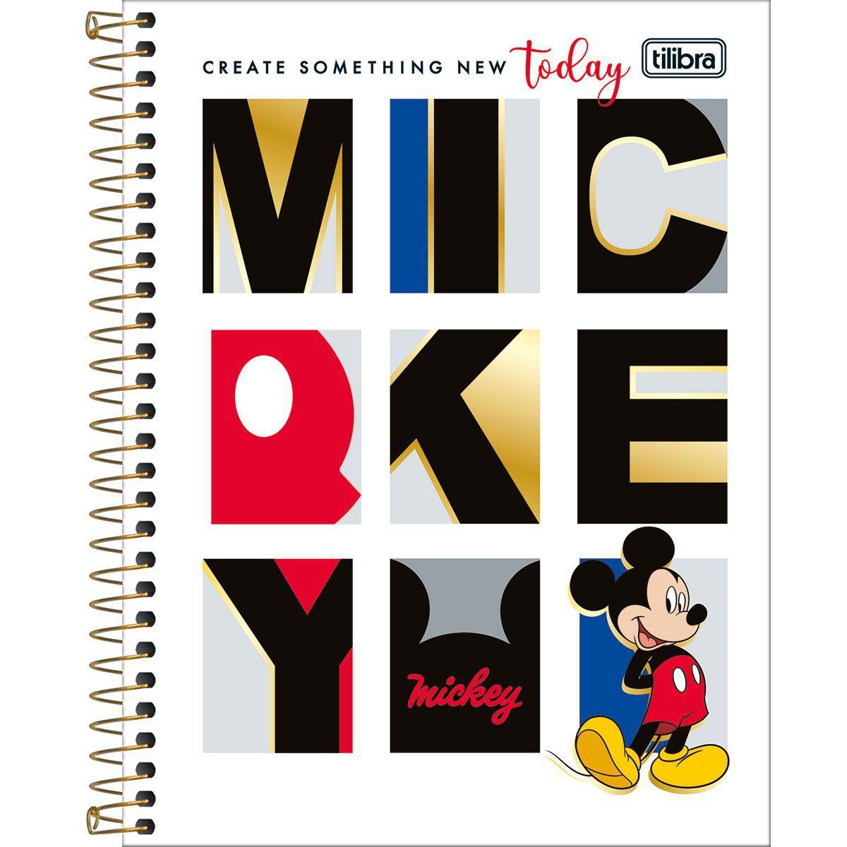 Caderno Colegial - Tilibra - Mickey Mouse 10 Matérias c/160 folhas