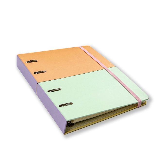 Caderno Criativo Office Argolado Pautado e Pontado - Cícero - A5 Pastel Block