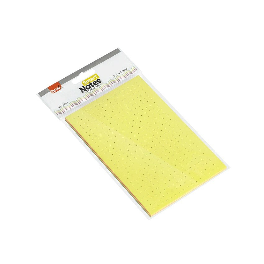 Bloco Adesivo Pontilhado - BRW - 4 Cores - 48 Folhas c/ 98mmx150mm