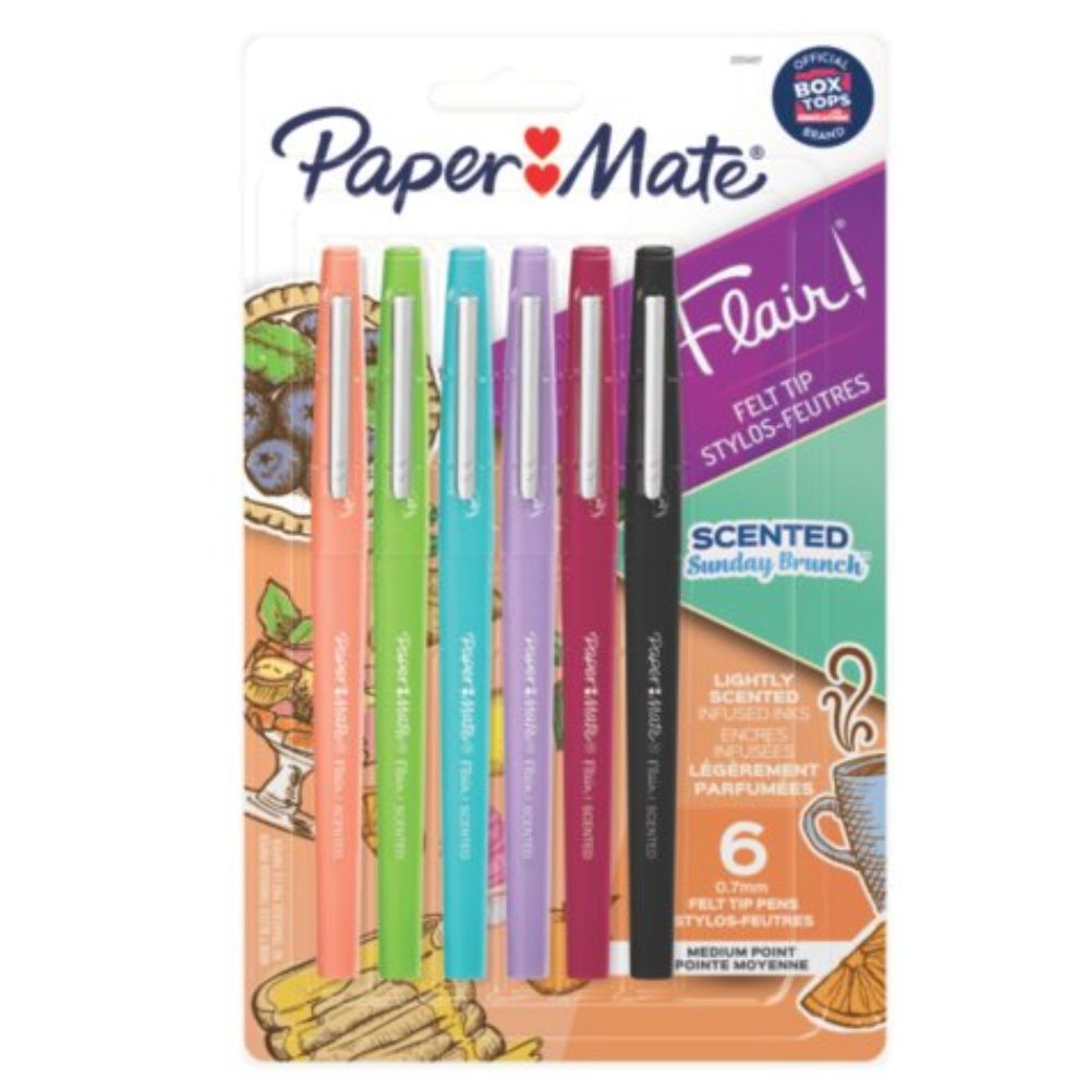 Caneta Hidrocor - Paper Mate - Flair Scented Aromas 6 Cores 0.7mm