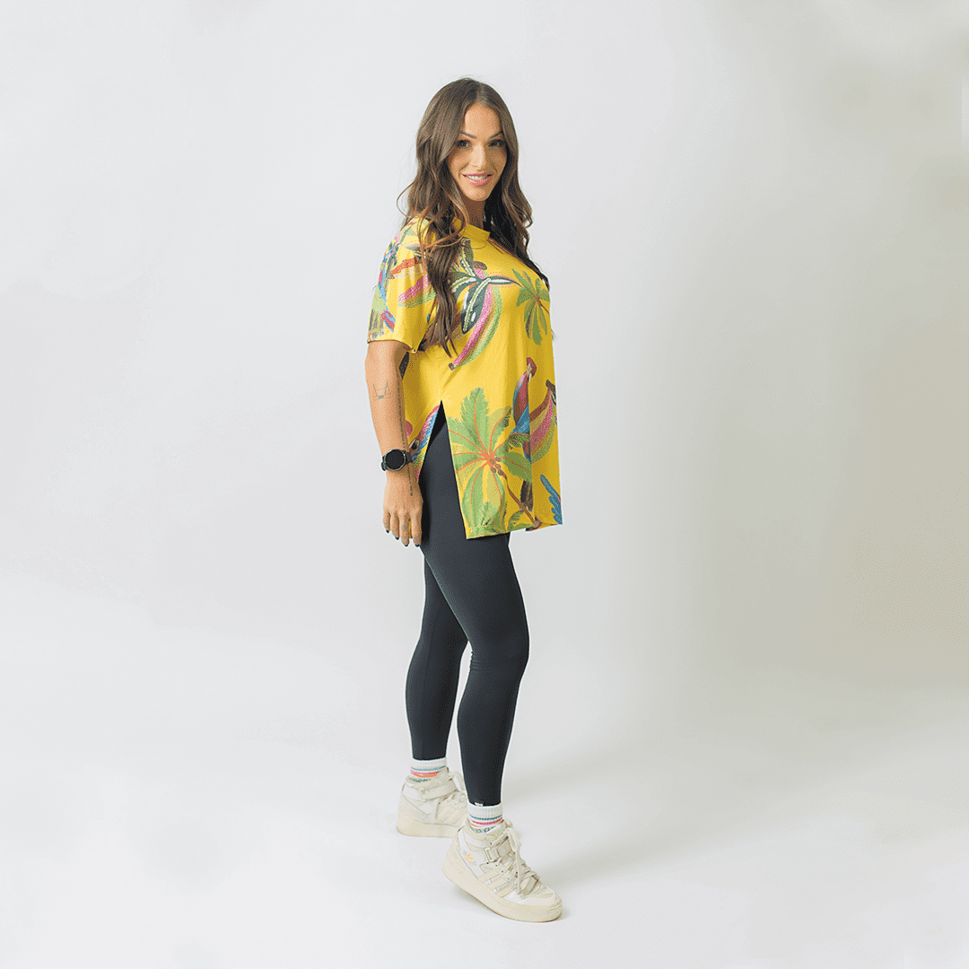 Camisão Fenda - Collab Tropicália Papelaria Unicórnio + Nuvem + Água Azul