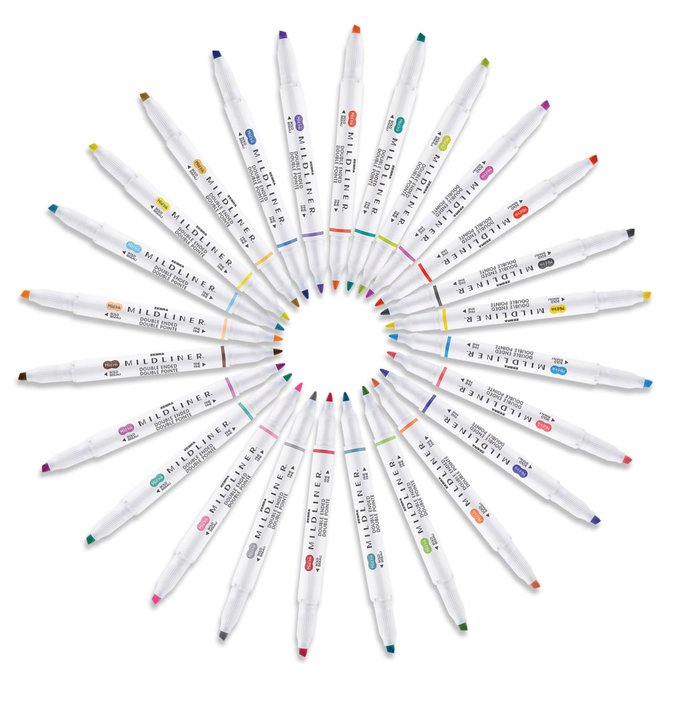 Marca-Texto - Zebra - Ponta Dupla Mildliner 15 Cores