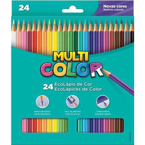 Lápis de Cor - Multicolor  -  24 Ecolápis de Cor