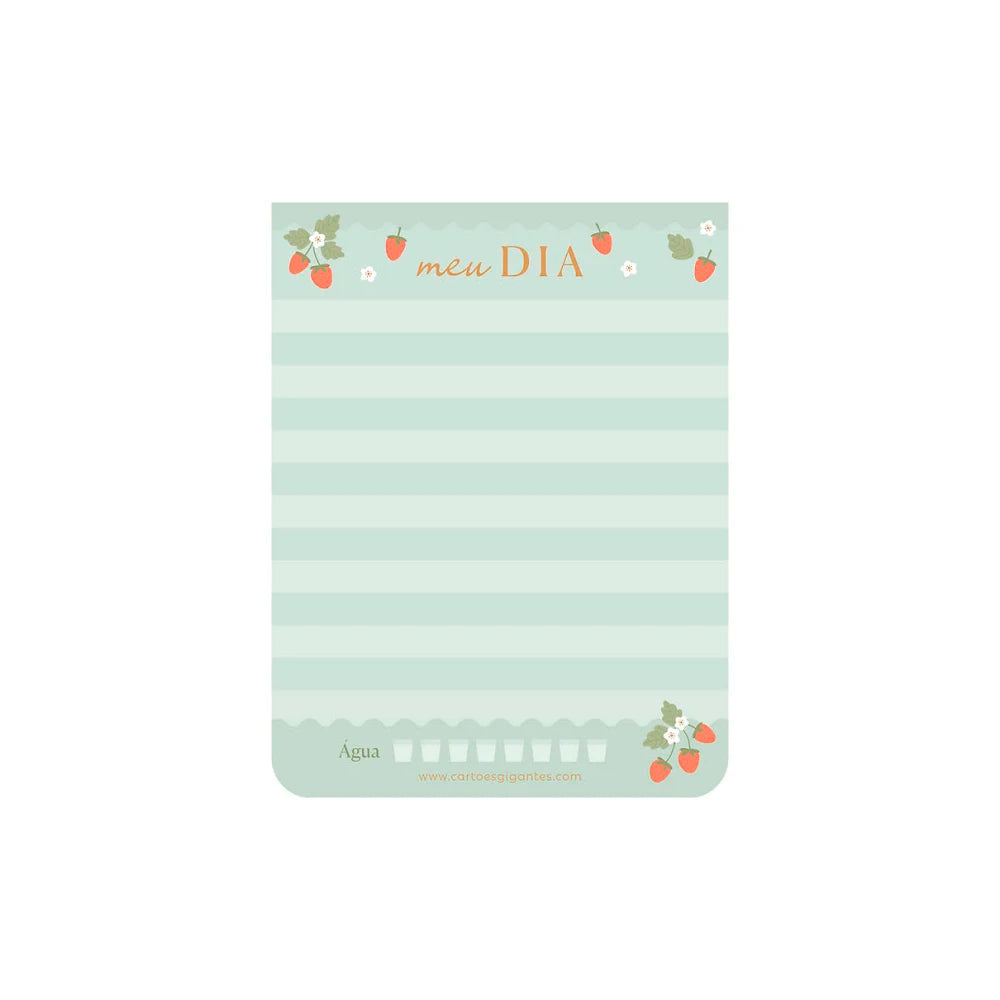 Bloquinho do Dia - Cartões Gigantes - Linha Morango