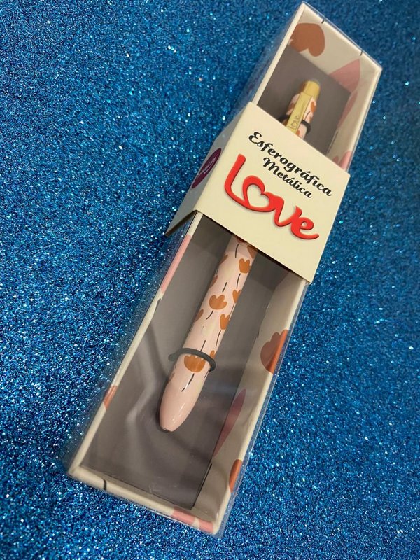 Caneta Esferográfica - Molin - Love Metálica
