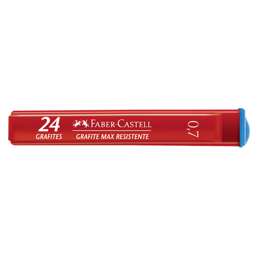 Grafites 0.7mm HB Média - Faber-Castell - 1 Tubo com 24 unidades - Polymer