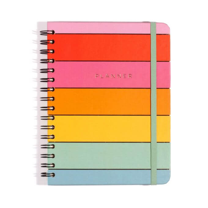 Planner Wire-o - Cícero - Todas Juntas Arcoiris 14,8x21 - Mensal e Semanal