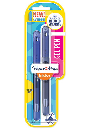 Caneta Gel - Paper Mate - InkJoy c/ Tampa 2 Azuis