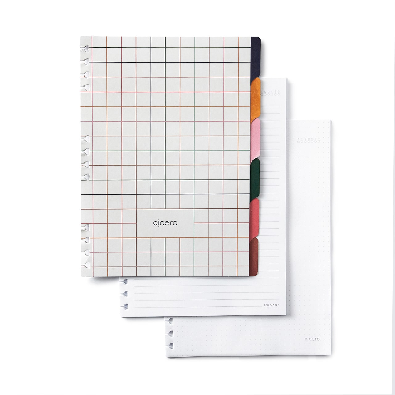 Caderno Organizador - Cícero - Duo Pólen Pautado & Pontado 17x24 Tropicália Preto