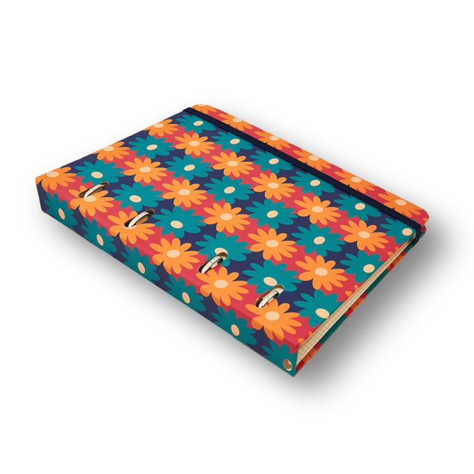 Caderno Criativo Argolado Office Duo - Cícero - Brisa Pautado & Pontado A5 Floral