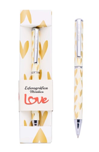 Caneta Esferográfica - Molin - Love Metálica