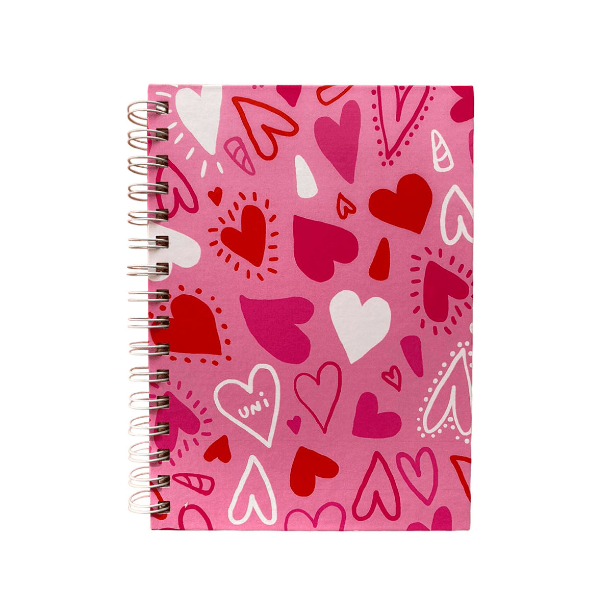Caderno Flow A5 Pontado - Papelaria Unicórnio - Pink Mood Rosa Claro c/ Adesivos