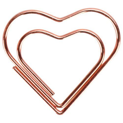 Clips - Molin Love - Coração Rose Gold - 12 unidades