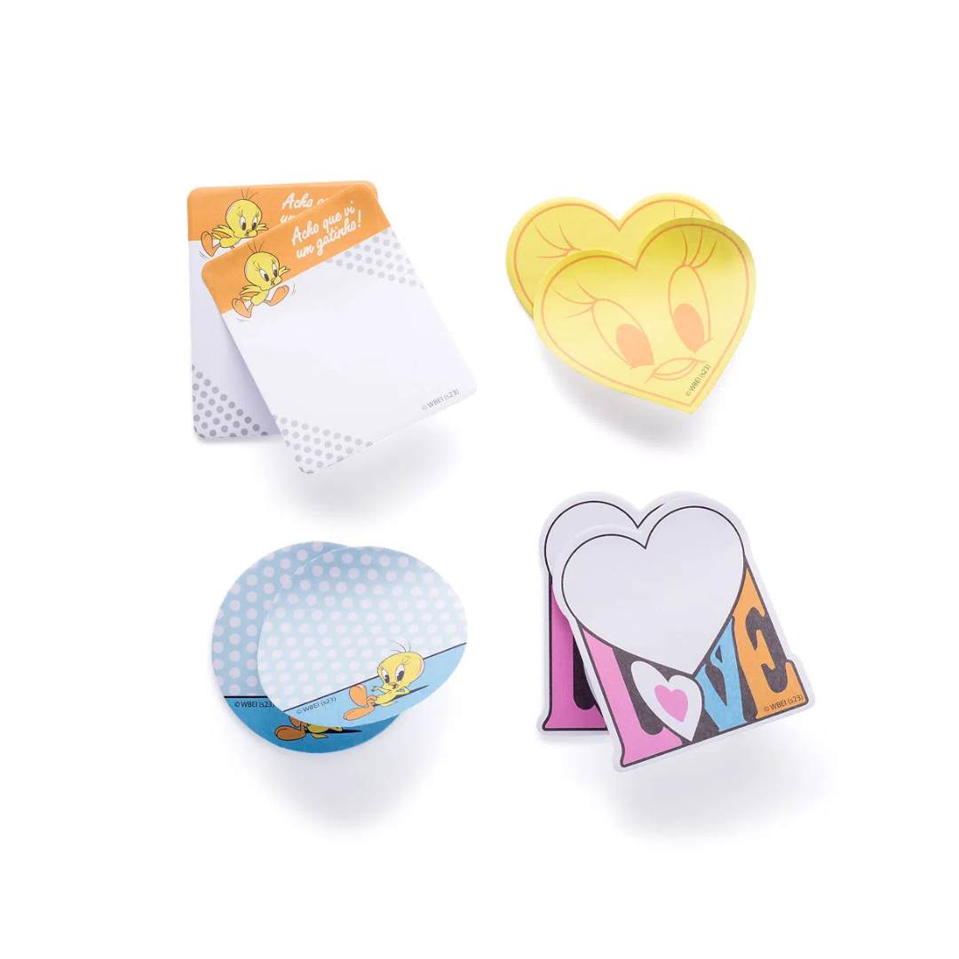 Bloco Adesivo - Leo Arte- Looney Tunnes c/ 4 Blocos 60Fl