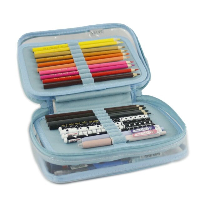 Estojo Box - Sabra - 100 pens - Cristal Azul Bebê