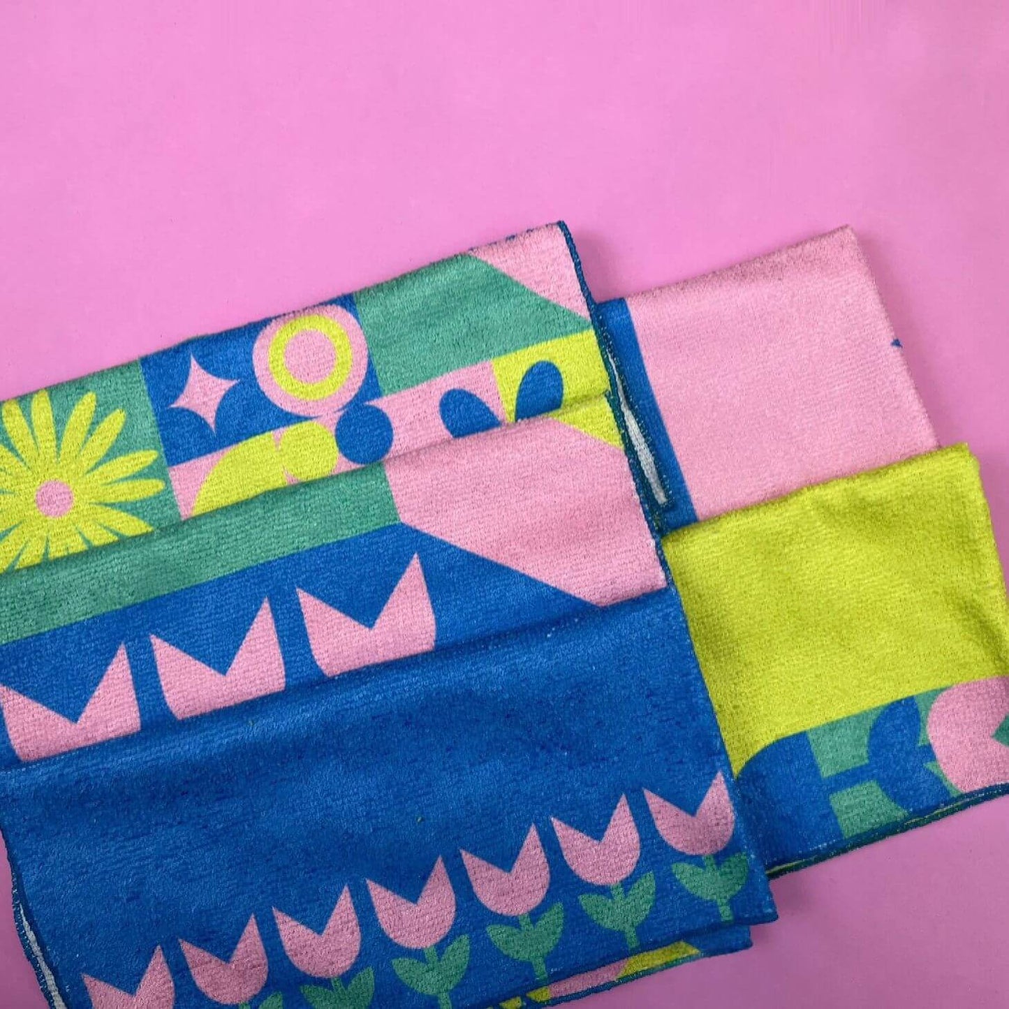 Kit Toalhinhas de Mão - Papelaria Unicórnio - Florir 5 Unidades