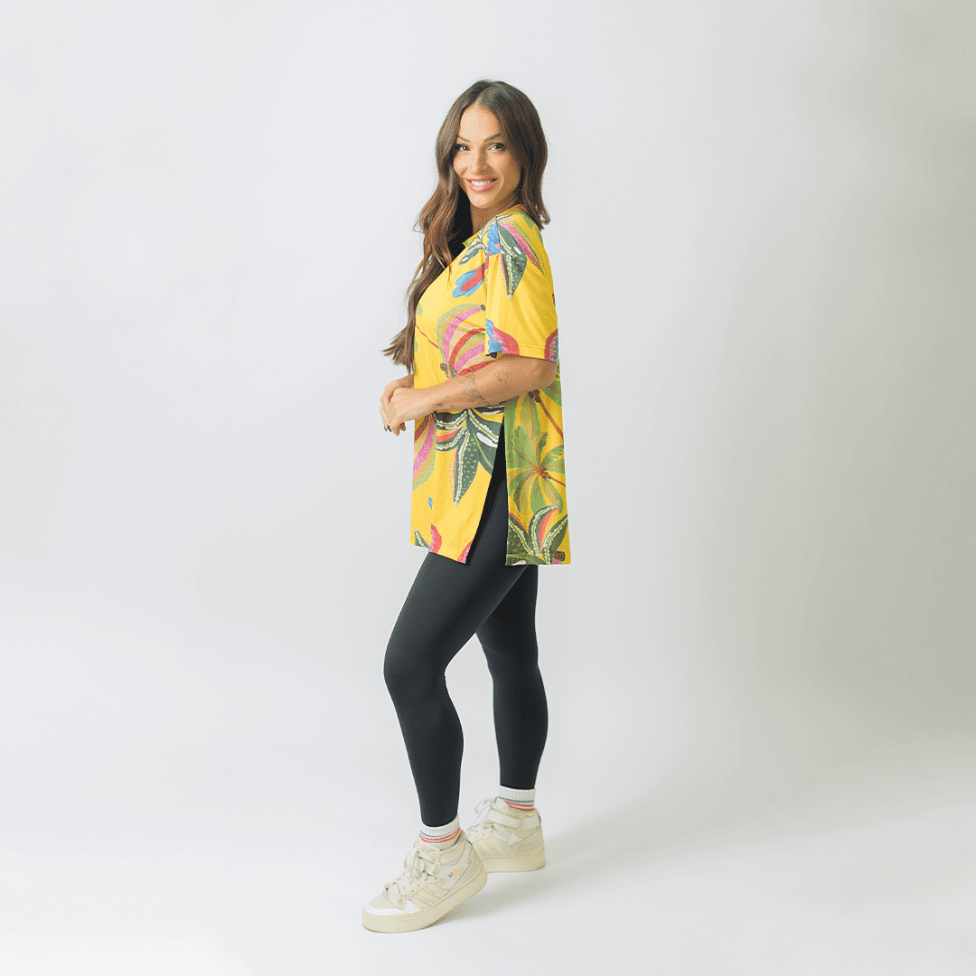 Camisão Fenda - Collab Tropicália Papelaria Unicórnio + Nuvem + Água Azul