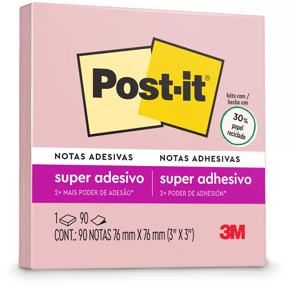 Bloco de Notas Adesivas - Post-it 3M - 90FLS 76 x 76mm