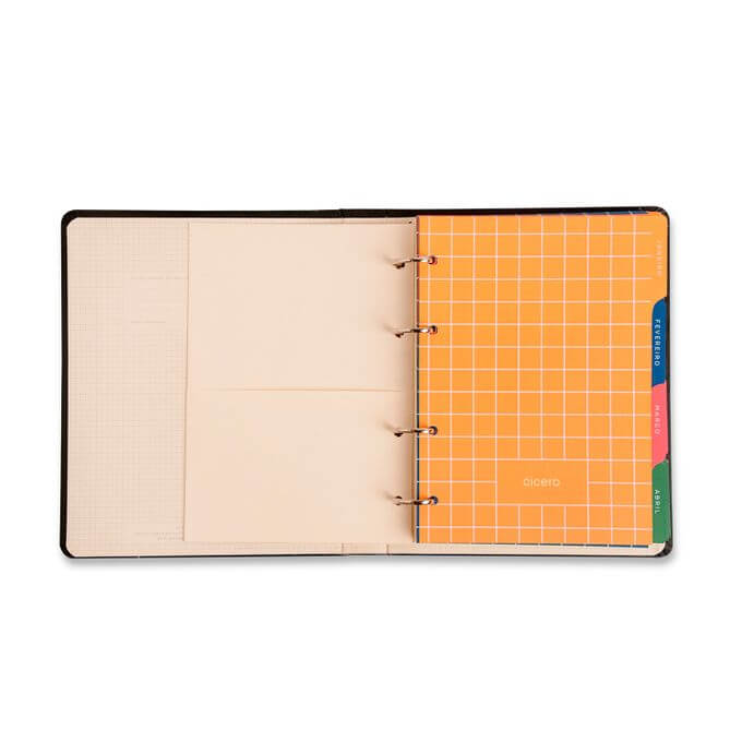 Planner Argolado 2024 - Cícero - Clássica Semanal Notas A5 Vermelho Quente